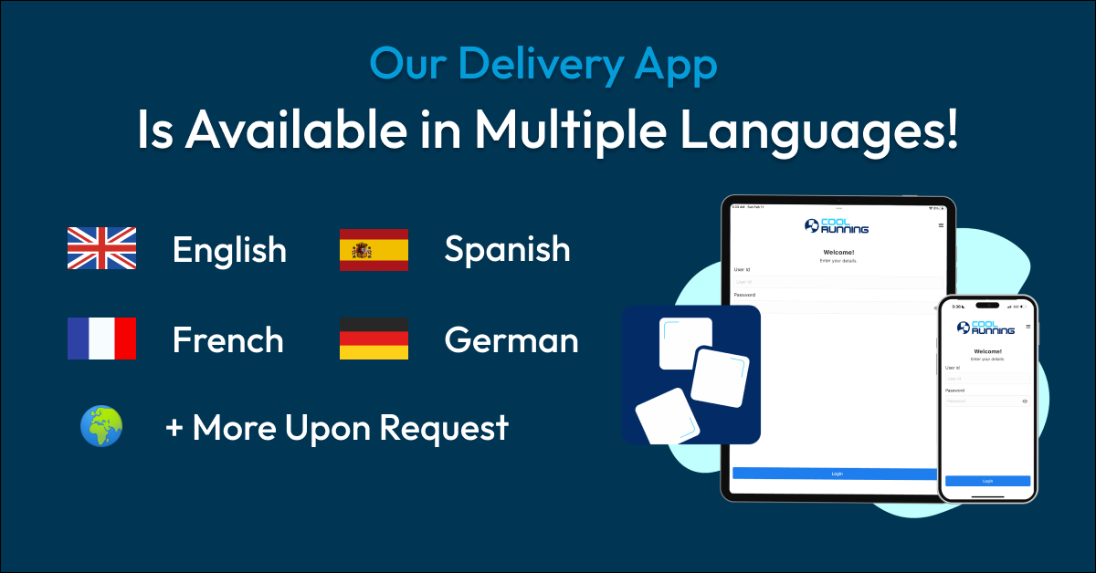 Delivery App For Ice Companies With Multiple Languages