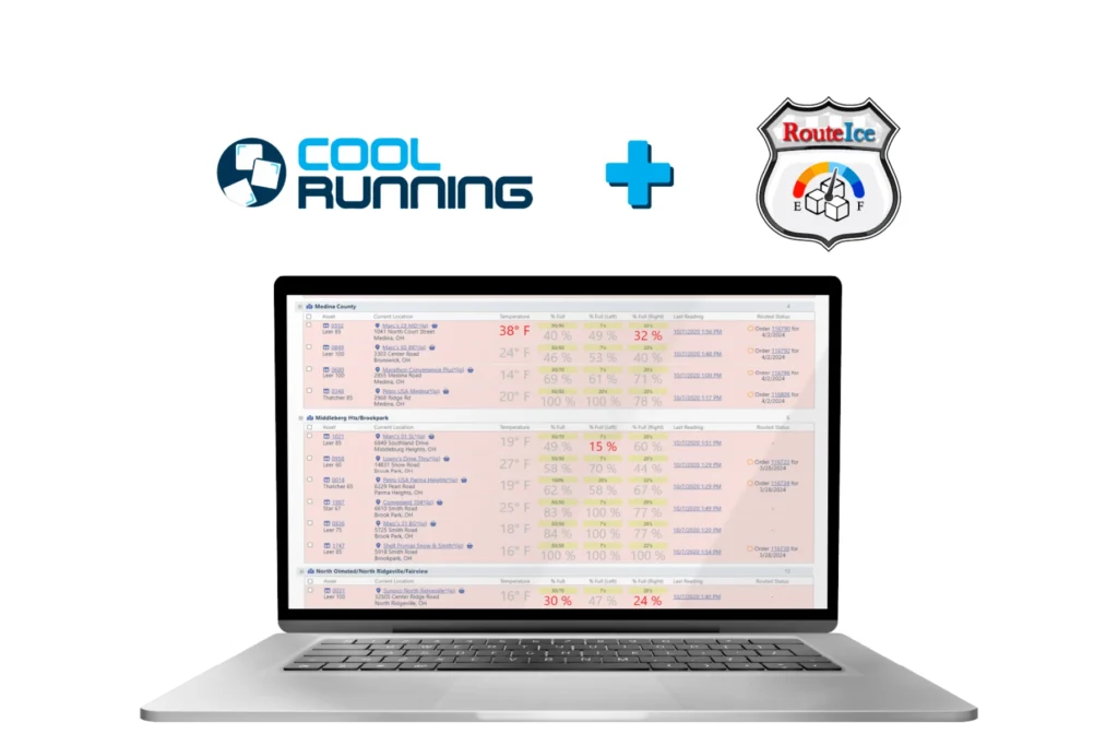 RouteIce Volume Sensors & Cool Running Software