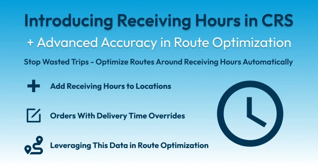 Delivery Software With Receiving Hours