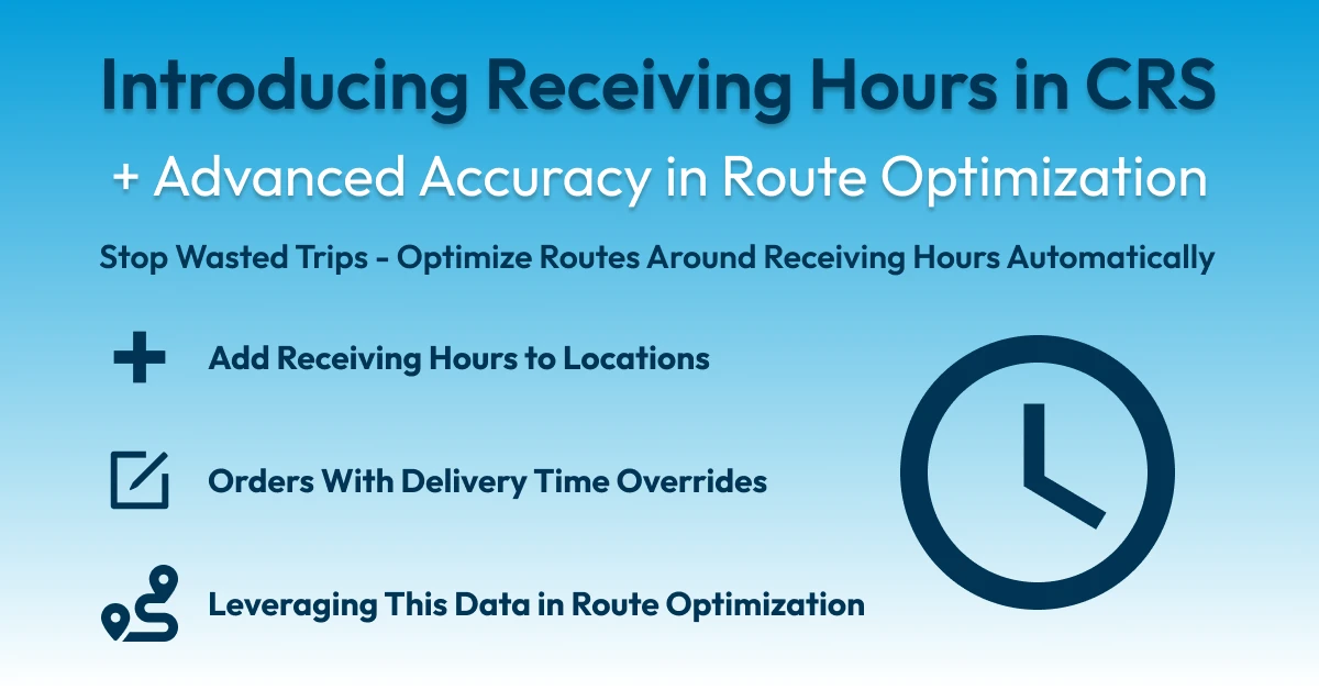 Delivery Software With Receiving Hours